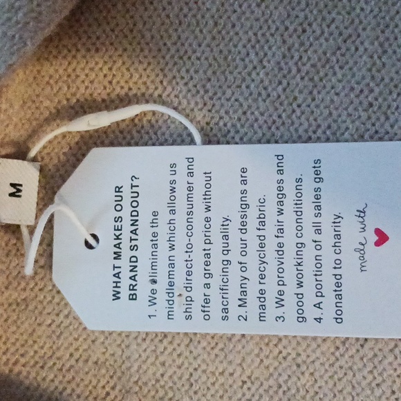 Made with ❤️ cardigan sweater flowers beads recycled materials beige purple M - Picture 7 of 8